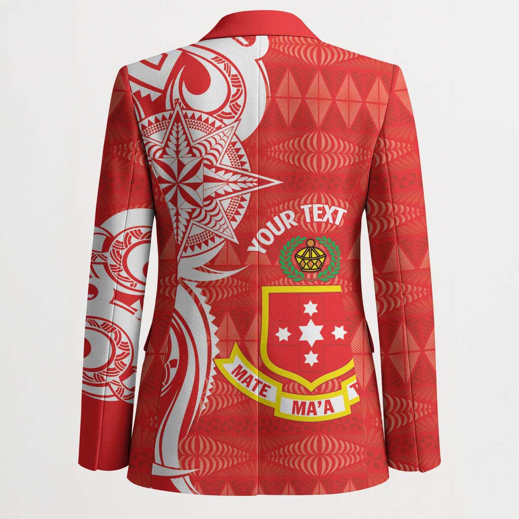 Personalised Kolisi Tonga Blazer Mate Maa Tonga Ngatu Pattern - Polynesian Pride