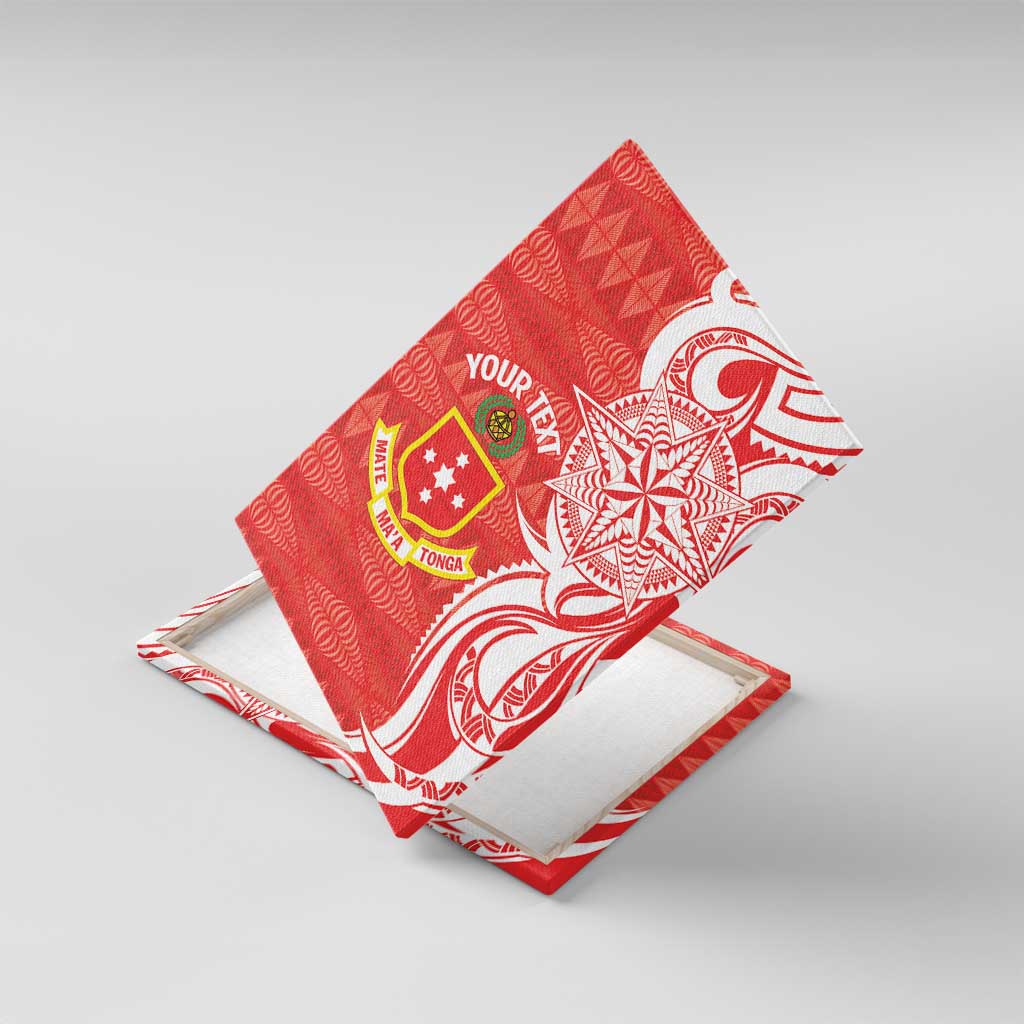 Personalised Kolisi Tonga Canvas Wall Art Mate Maa Tonga Ngatu Pattern - Polynesian Pride