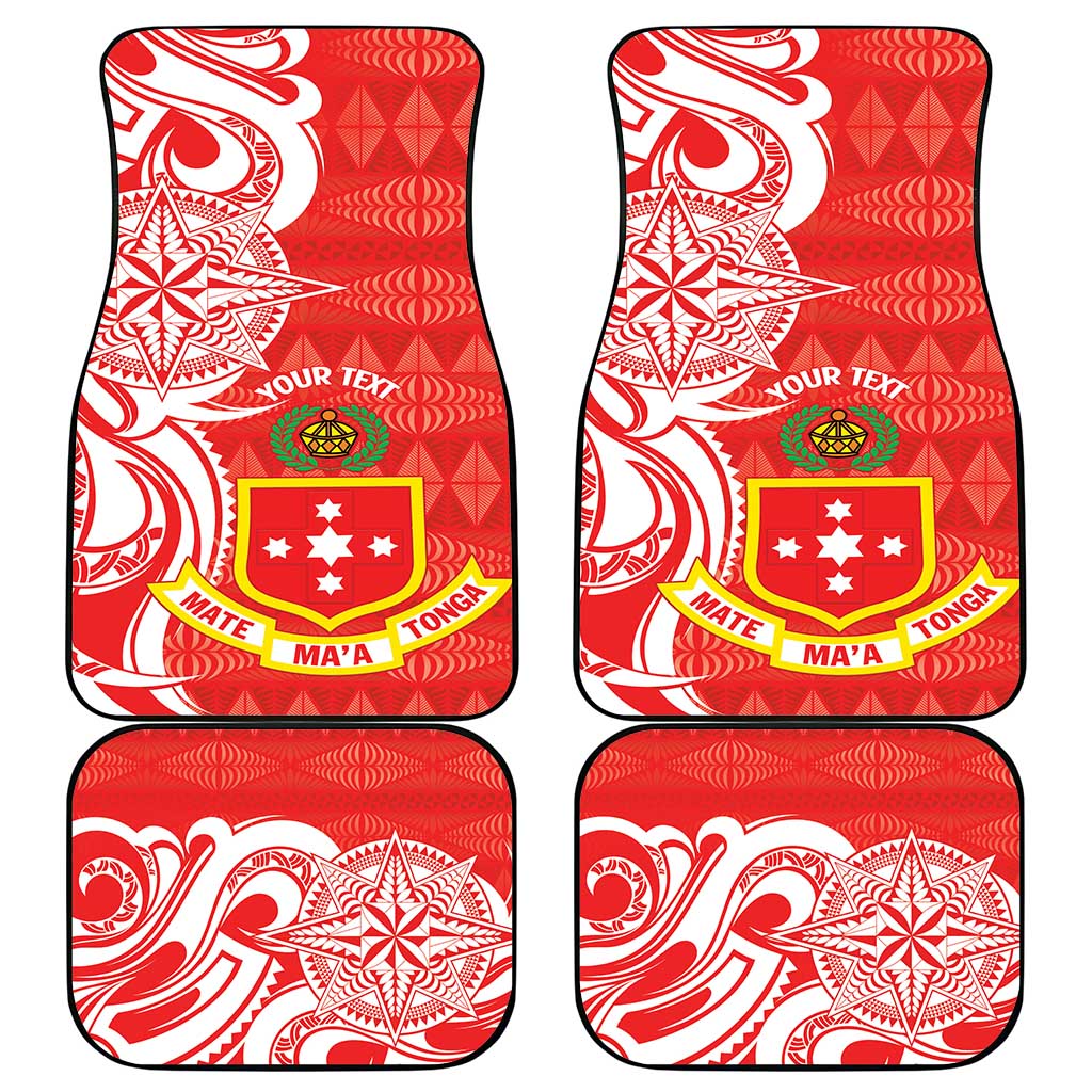 Personalised Kolisi Tonga Car Mats Mate Maa Tonga Ngatu Pattern - Polynesian Pride