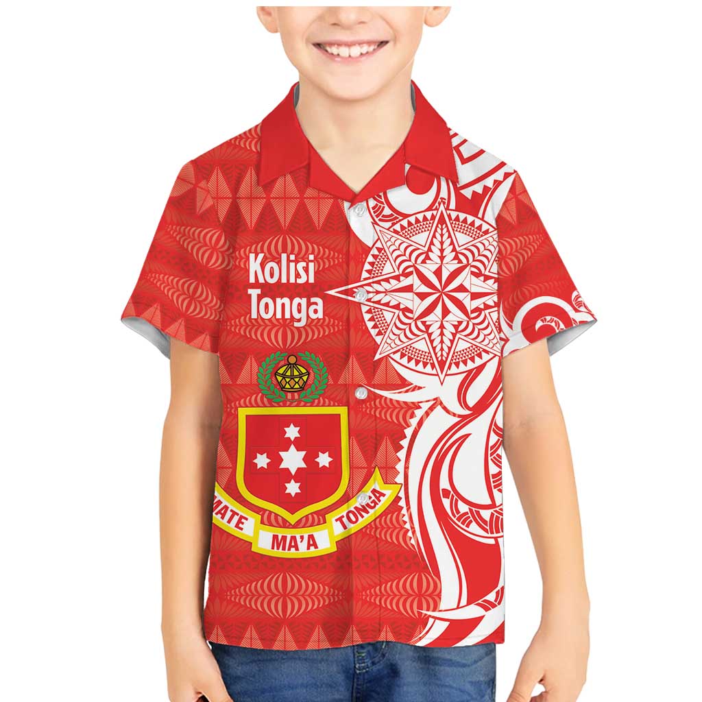 Personalised Kolisi Tonga Family Matching Mermaid Dress and Hawaiian Shirt Mate Maa Tonga Ngatu Pattern - Polynesian Pride