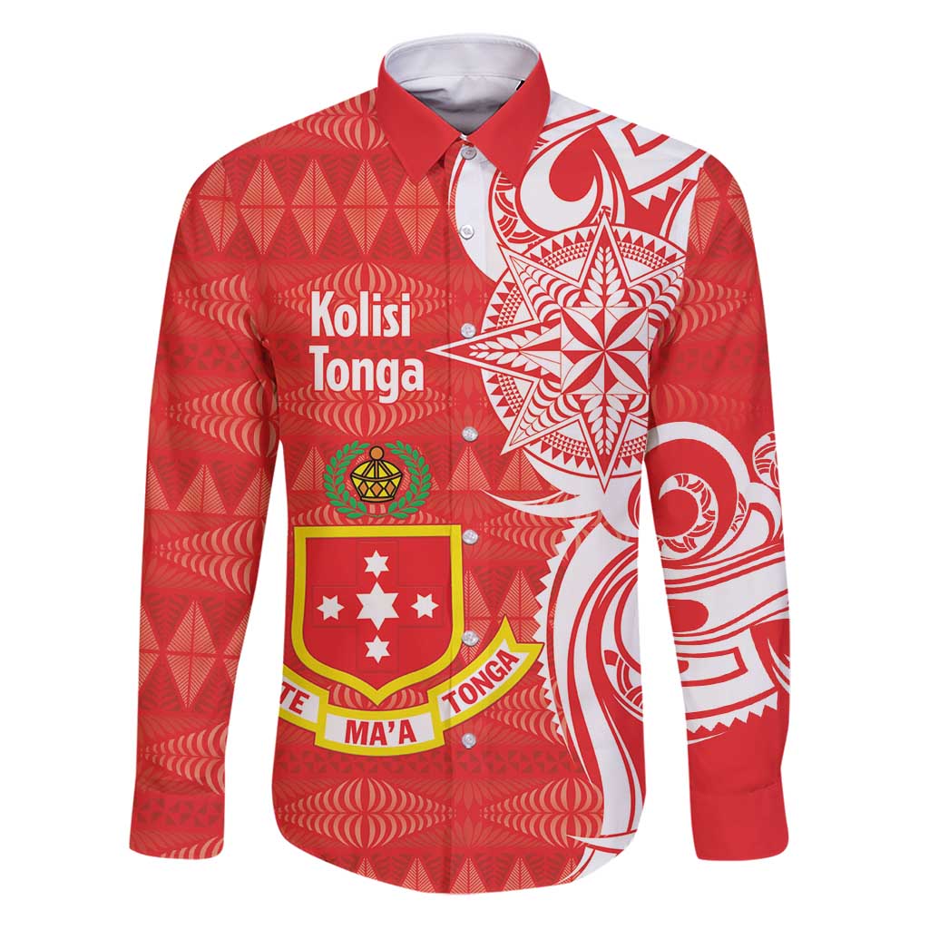 Personalised Kolisi Tonga Family Matching Puletasi and Hawaiian Shirt Mate Maa Tonga Ngatu Pattern - Polynesian Pride