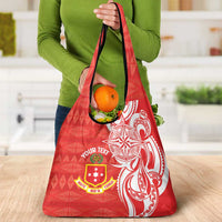 Personalised Kolisi Tonga Grocery Bag Mate Maa Tonga Ngatu Pattern - Polynesian Pride