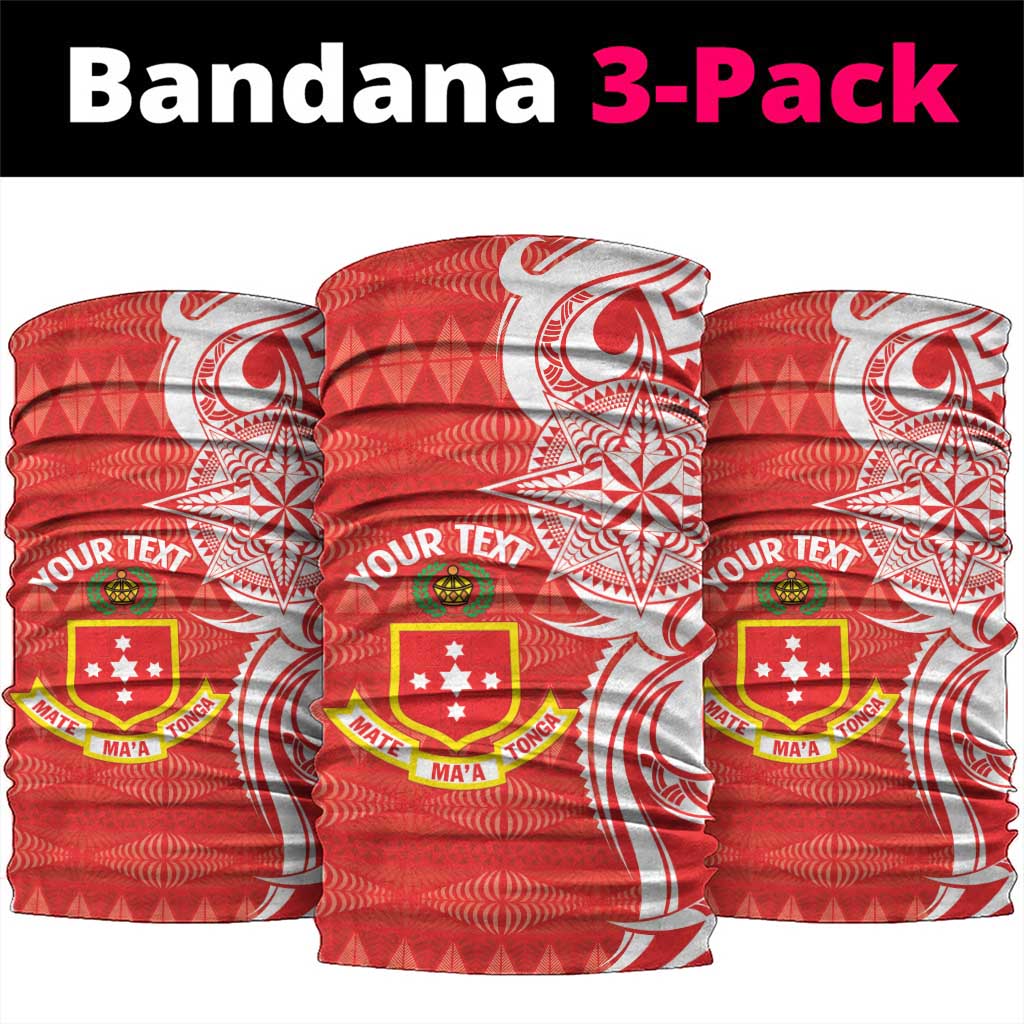 Personalised Kolisi Tonga Neck Gaiter Mate Maa Tonga Ngatu Pattern - Polynesian Pride