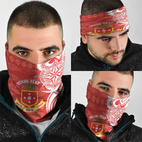 Personalised Kolisi Tonga Neck Gaiter Mate Maa Tonga Ngatu Pattern - Polynesian Pride