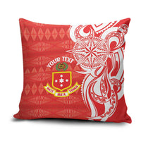 Personalised Kolisi Tonga Pillow Cover Mate Maa Tonga Ngatu Pattern - Polynesian Pride
