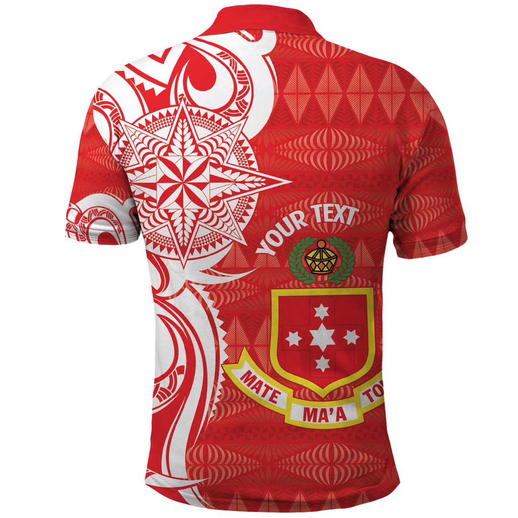 Personalised Kolisi Tonga Polo Shirt Mate Maa Tonga Ngatu Pattern - Polynesian Pride