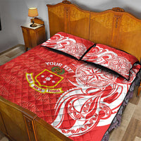 Personalised Kolisi Tonga Quilt Bed Set Mate Maa Tonga Ngatu Pattern - Polynesian Pride