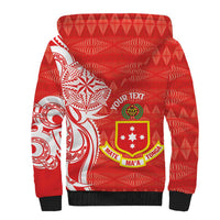 Personalised Kolisi Tonga Sherpa Hoodie Mate Maa Tonga Ngatu Pattern - Polynesian Pride