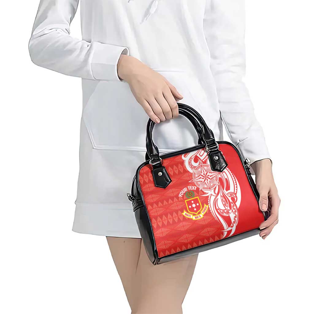 Personalised Kolisi Tonga Shoulder Handbag Mate Maa Tonga Ngatu Pattern - Polynesian Pride