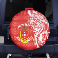 Personalised Kolisi Tonga Spare Tire Cover Mate Maa Tonga Ngatu Pattern - Polynesian Pride