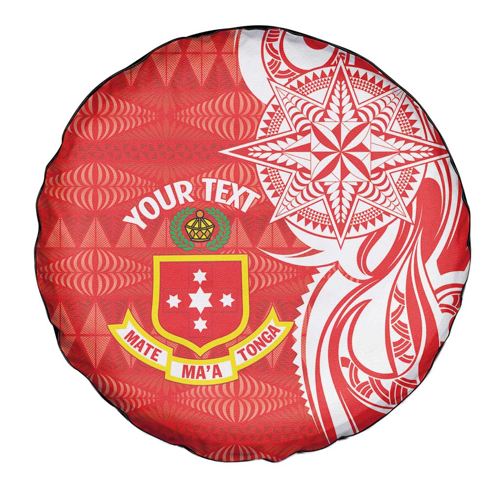 Personalised Kolisi Tonga Spare Tire Cover Mate Maa Tonga Ngatu Pattern - Polynesian Pride