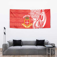 Personalised Kolisi Tonga Tapestry Mate Maa Tonga Ngatu Pattern - Polynesian Pride