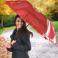Personalised Kolisi Tonga Umbrella Mate Maa Tonga Ngatu Pattern - Polynesian Pride