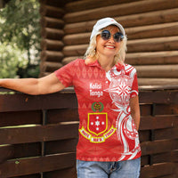 Personalised Kolisi Tonga Women Polo Shirt Mate Maa Tonga Ngatu Pattern - Polynesian Pride