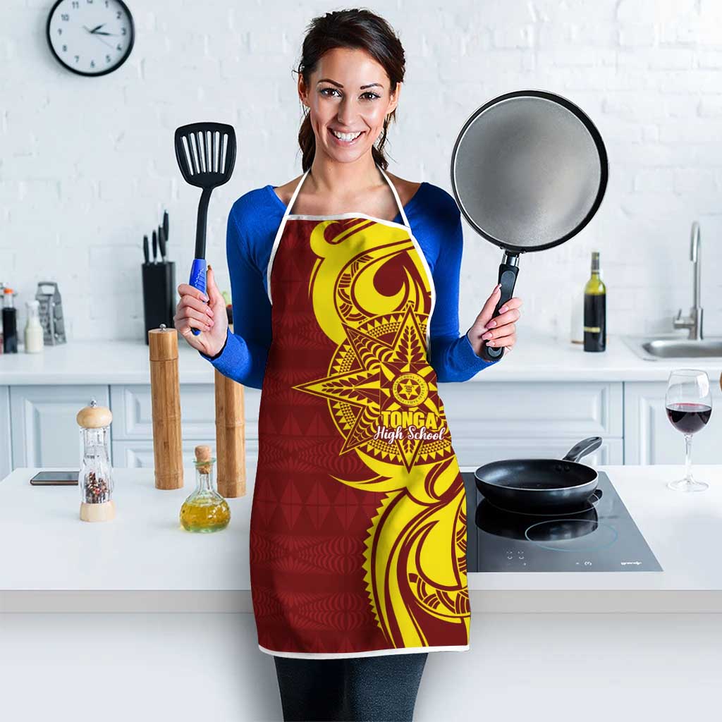 Personalised Tonga High School Apron THS Tongan Ngatu Pattern - Polynesian Pride