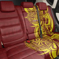Personalised Tonga High School Back Car Seat Cover THS Tongan Ngatu Pattern - Polynesian Pride