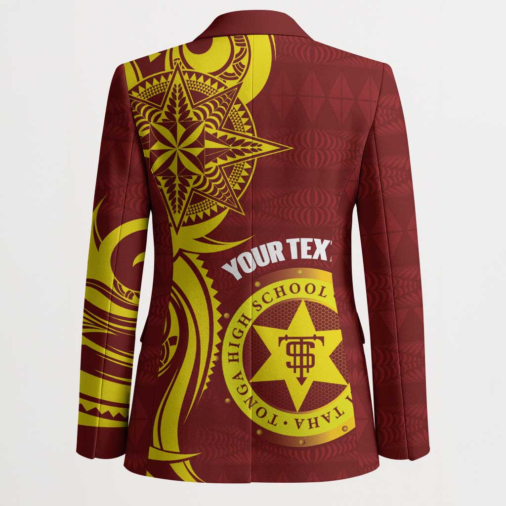 Personalised Tonga High School Blazer THS Tongan Ngatu Pattern - Polynesian Pride