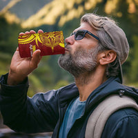 Personalised Tonga High School 4 in 1 Can Cooler Tumbler THS Tongan Ngatu Pattern - Polynesian Pride