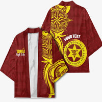 Personalised Tonga High School Kimono THS Tongan Ngatu Pattern - Polynesian Pride