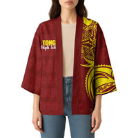 Personalised Tonga High School Kimono THS Tongan Ngatu Pattern - Polynesian Pride