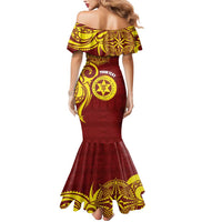 Personalised Tonga High School Mermaid Dress THS Tongan Ngatu Pattern - Polynesian Pride