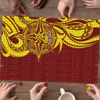 Personalised Tonga High School Puzzle THS Tongan Ngatu Pattern - Polynesian Pride