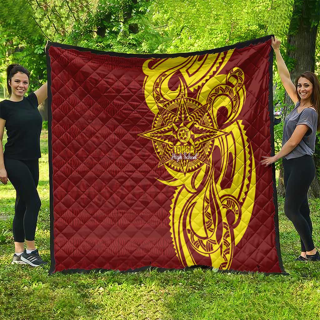 Personalised Tonga High School Quilt THS Tongan Ngatu Pattern - Polynesian Pride