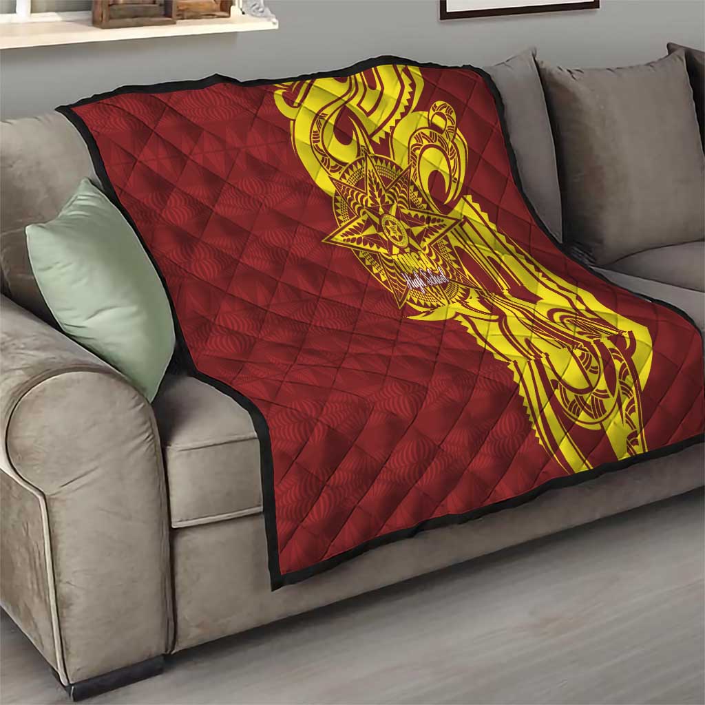 Personalised Tonga High School Quilt THS Tongan Ngatu Pattern - Polynesian Pride