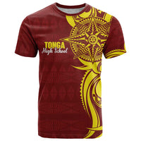 Personalised Tonga High School T Shirt THS Tongan Ngatu Pattern - Polynesian Pride