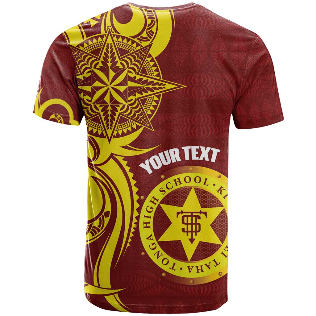 Personalised Tonga High School T Shirt THS Tongan Ngatu Pattern - Polynesian Pride