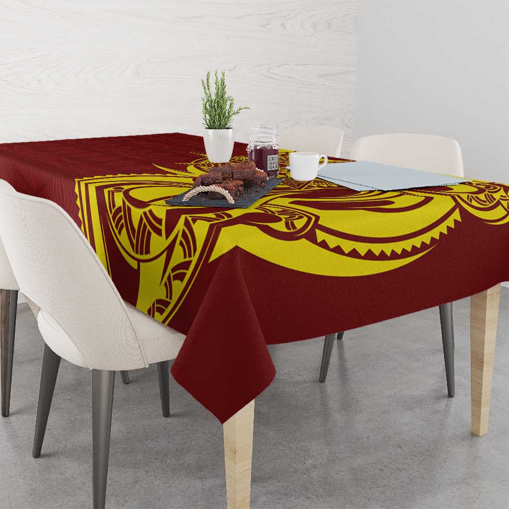Personalised Tonga High School Tablecloth THS Tongan Ngatu Pattern - Polynesian Pride