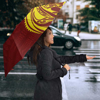 Personalised Tonga High School Umbrella THS Tongan Ngatu Pattern - Polynesian Pride