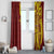 Personalised Tonga High School Window Curtain THS Tongan Ngatu Pattern - Polynesian Pride