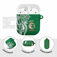 Personalised Liahona - Saineha High School AirPods Case Tongan Ngatu Pattern - Polynesian Pride
