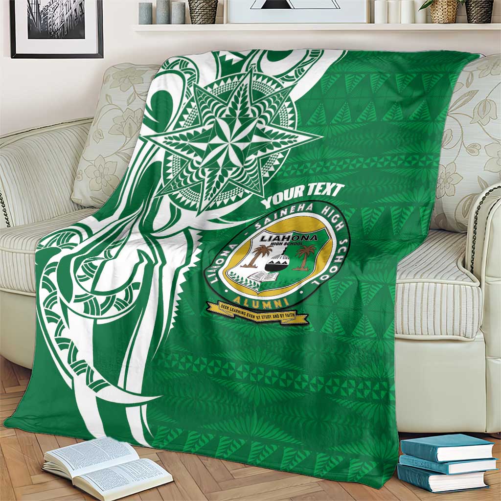 Personalised Liahona - Saineha High School Blanket Tongan Ngatu Pattern - Polynesian Pride