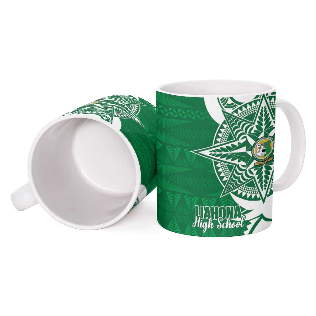 Personalised Liahona - Saineha High School Ceramic Mug Tongan Ngatu Pattern - Polynesian Pride