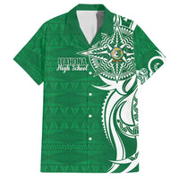 Personalised Liahona - Saineha High School Family Matching Long Sleeve Bodycon Dress and Hawaiian Shirt Tongan Ngatu Pattern - Polynesian Pride