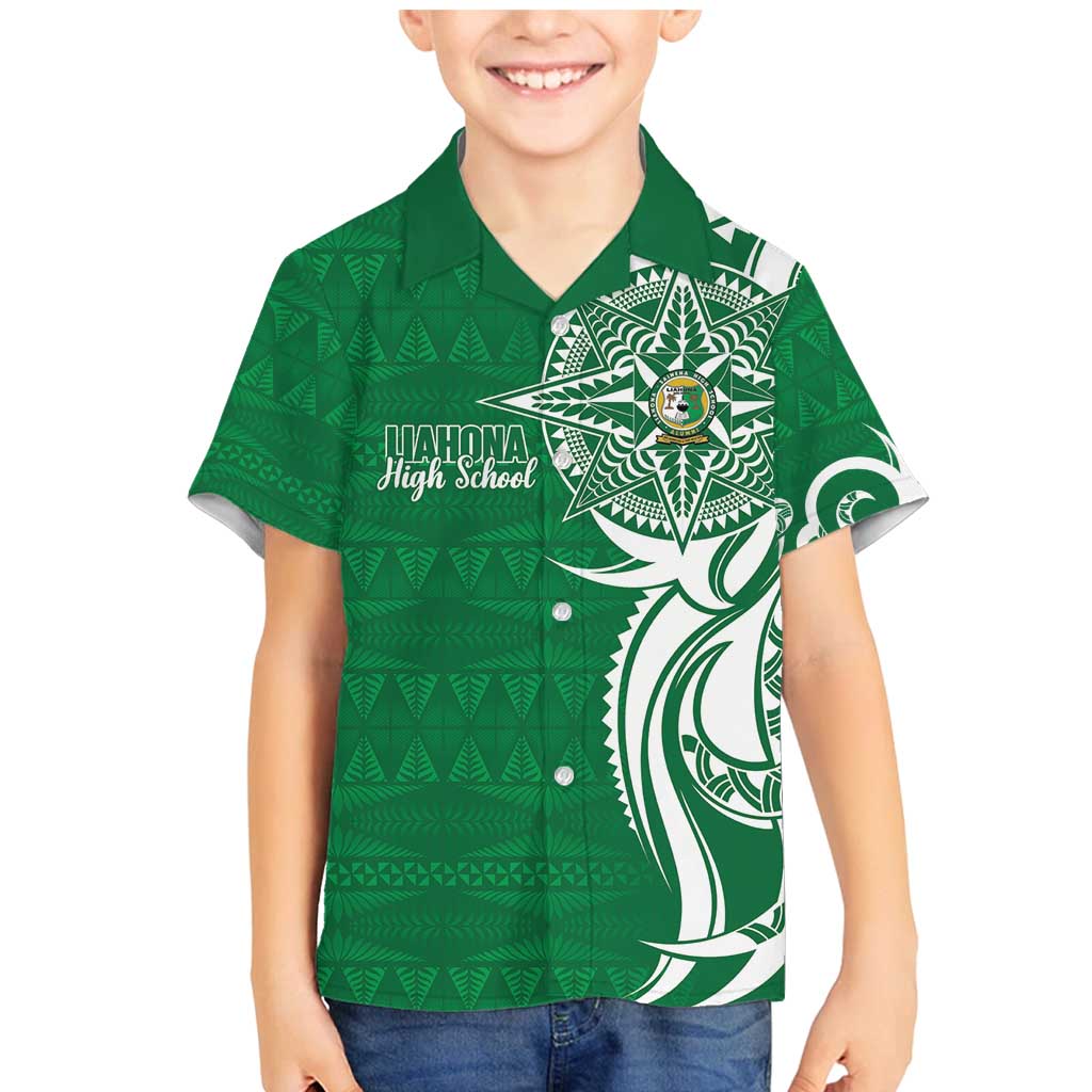 Personalised Liahona - Saineha High School Family Matching Mermaid Dress and Hawaiian Shirt Tongan Ngatu Pattern - Polynesian Pride