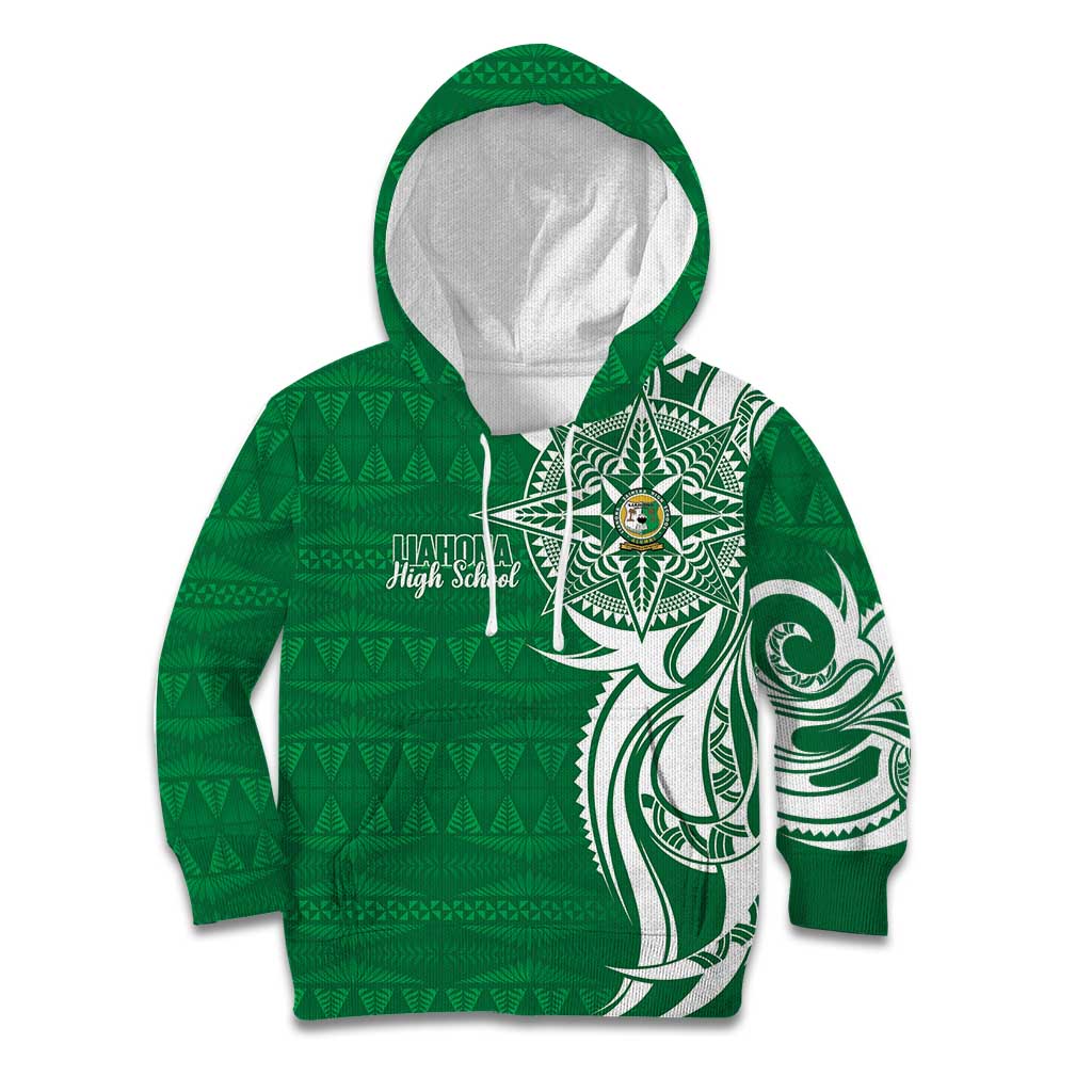 Personalised Liahona - Saineha High School Kid Hoodie Tongan Ngatu Pattern - Polynesian Pride