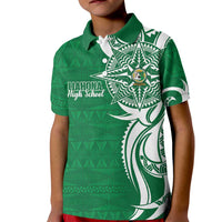 Personalised Liahona - Saineha High School Kid Polo Shirt Tongan Ngatu Pattern - Polynesian Pride
