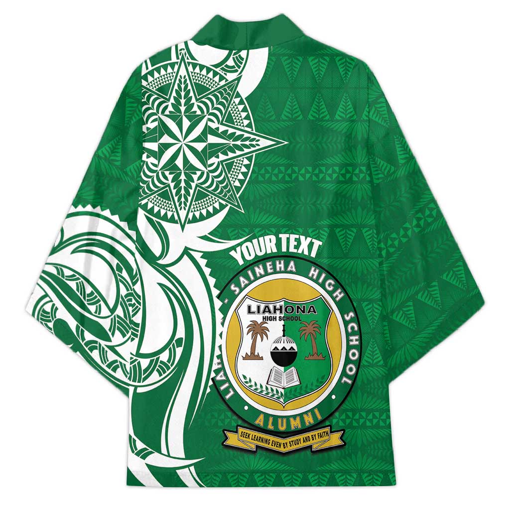 Personalised Liahona - Saineha High School Kimono Tongan Ngatu Pattern - Polynesian Pride