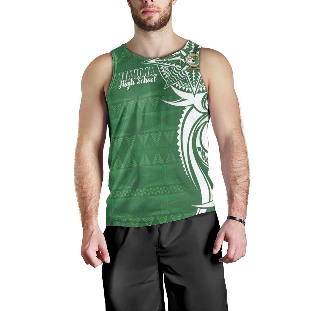 Personalised Liahona - Saineha High School Men Tank Top Tongan Ngatu Pattern - Polynesian Pride