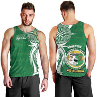 Personalised Liahona - Saineha High School Men Tank Top Tongan Ngatu Pattern - Polynesian Pride