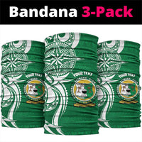 Personalised Liahona - Saineha High School Neck Gaiter Tongan Ngatu Pattern - Polynesian Pride