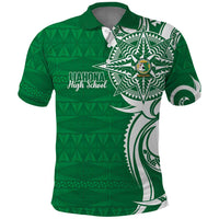 Personalised Liahona - Saineha High School Polo Shirt Tongan Ngatu Pattern - Polynesian Pride
