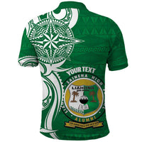 Personalised Liahona - Saineha High School Polo Shirt Tongan Ngatu Pattern - Polynesian Pride