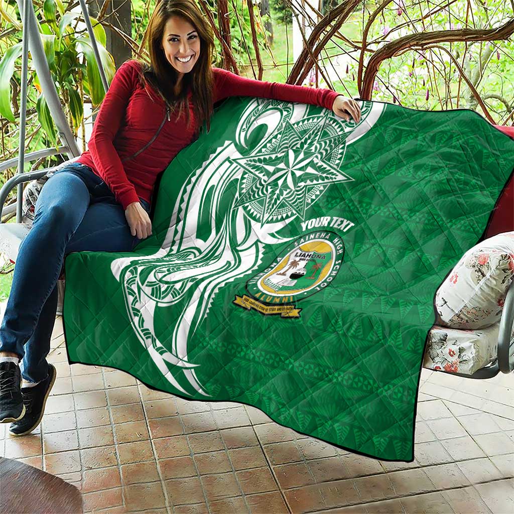 Personalised Liahona - Saineha High School Quilt Tongan Ngatu Pattern - Polynesian Pride