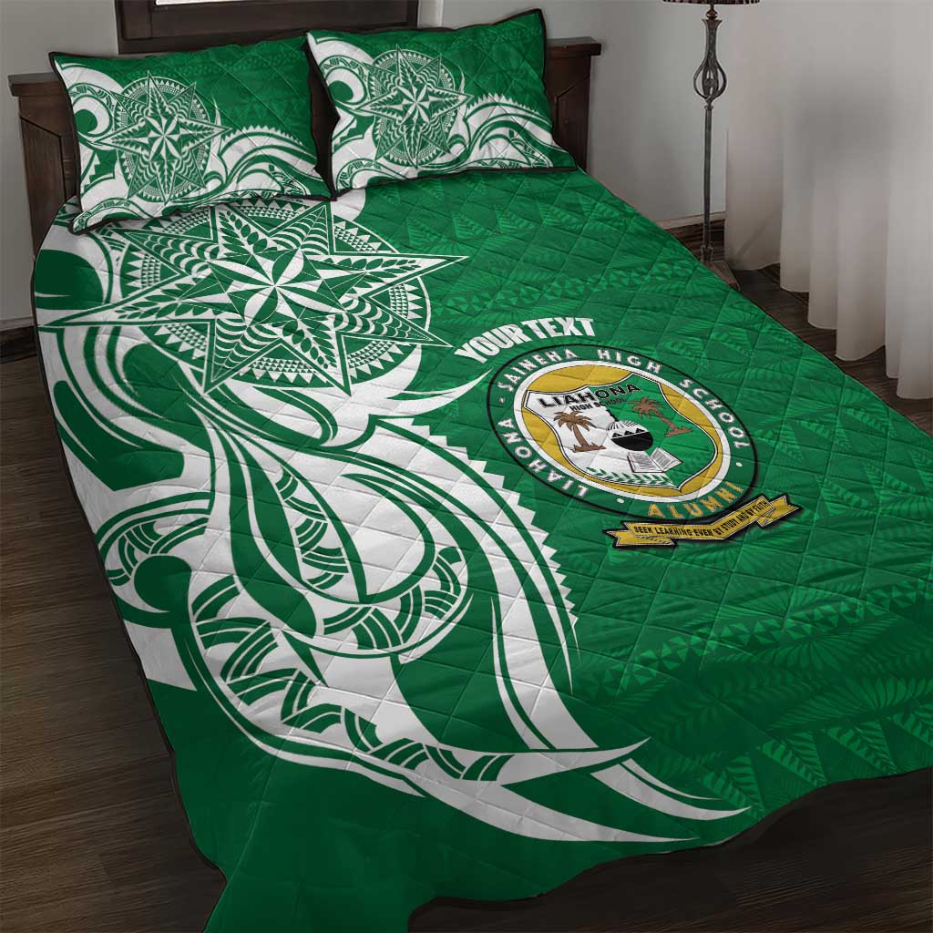 Personalised Liahona - Saineha High School Quilt Bed Set Tongan Ngatu Pattern - Polynesian Pride