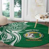 Personalised Liahona - Saineha High School Round Carpet Tongan Ngatu Pattern - Polynesian Pride