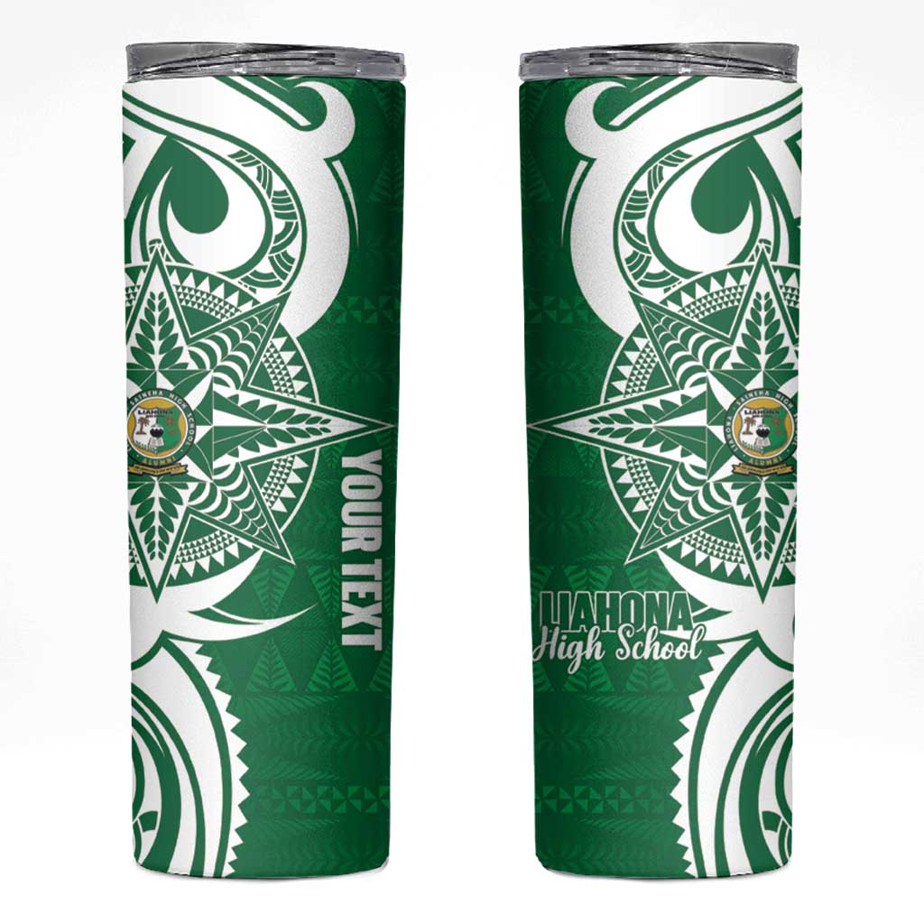 Personalised Liahona - Saineha High School Skinny Tumbler Tongan Ngatu Pattern - Polynesian Pride